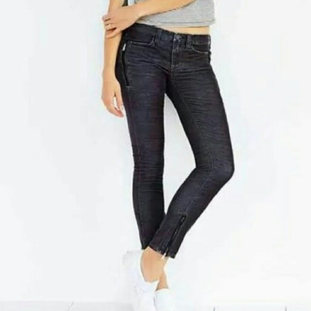 Urban Outfitters Blank NYC Grey Corduroy Mid Rise Ankle Zip Jeans Sz 26